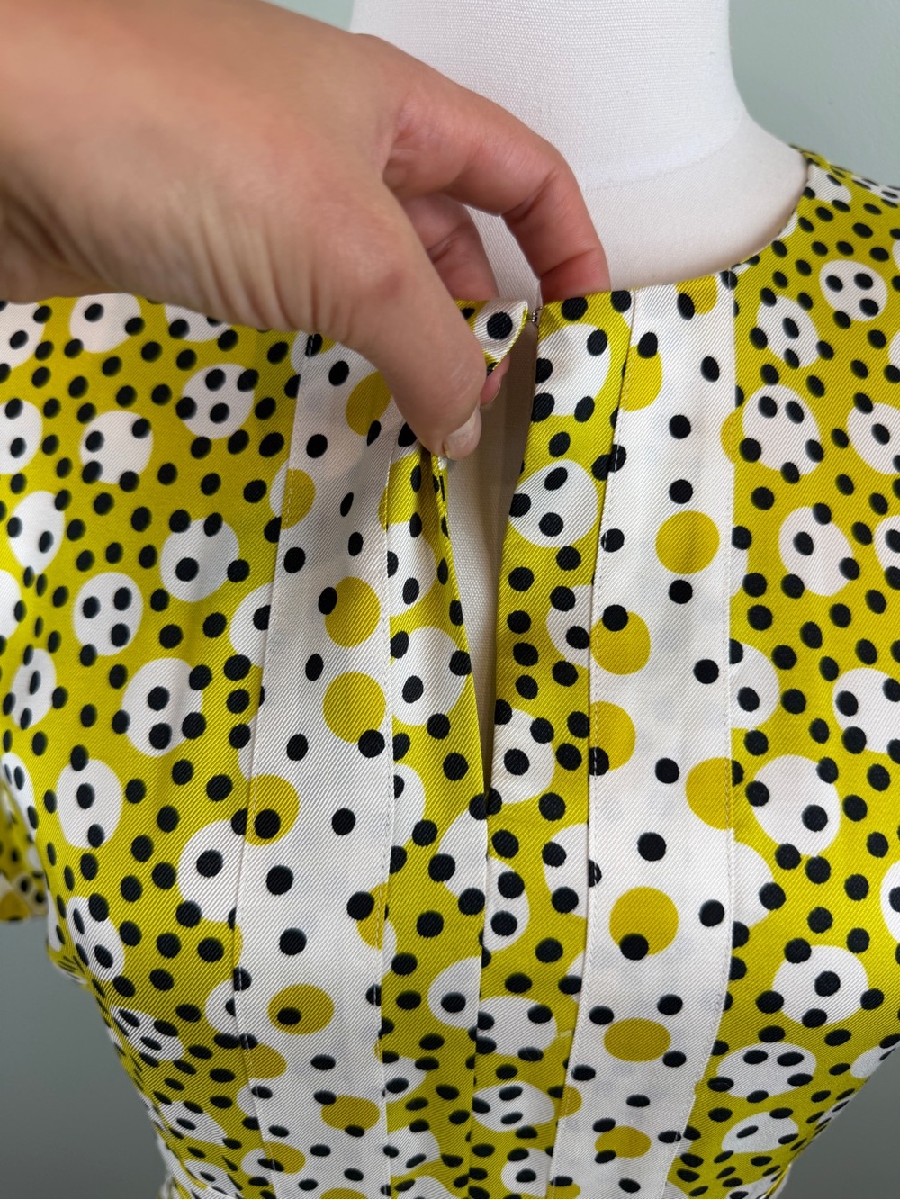 NWT Boden Emeralda Dress Yellow Polka Dot Midi Dress size 4 - Picture 3 of 8